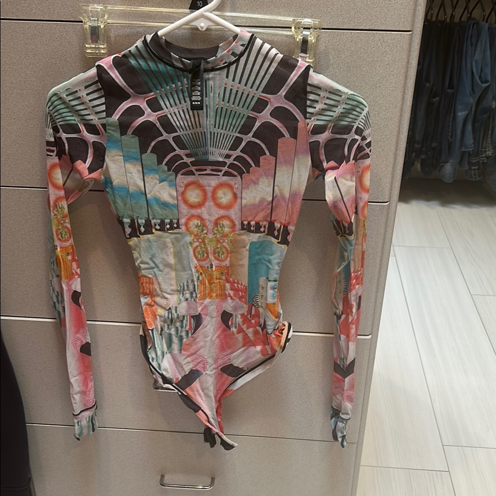 SKIMS Multicolor Graphic Bodysuit